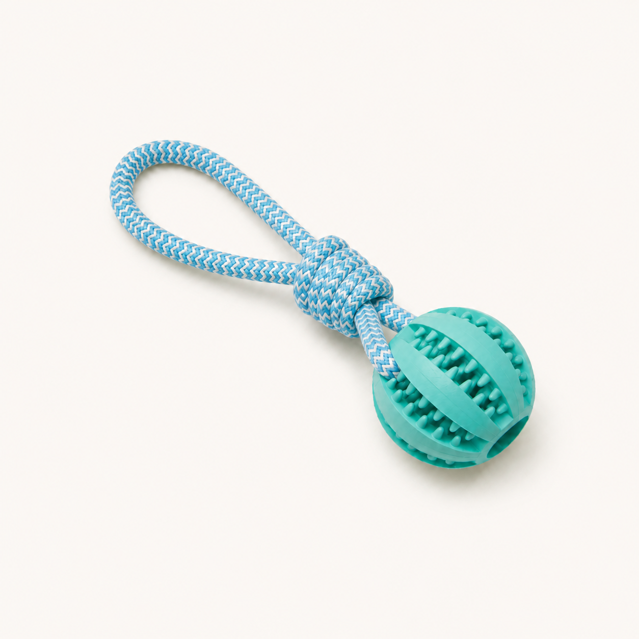 Cotton Rope & Rubber Chew Ball